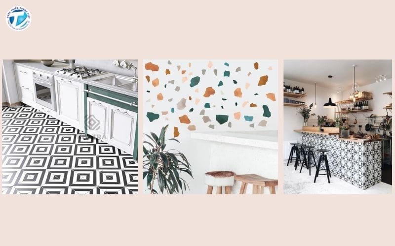 Ứng dụng thực tế của decal gạch bông trong trang trí